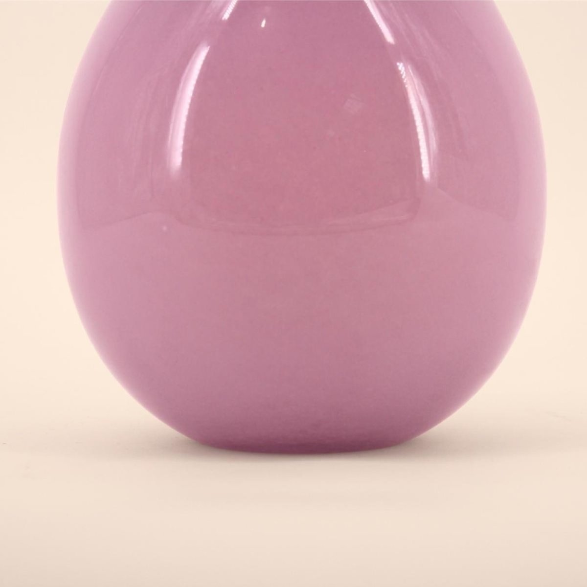 Vase ondulé en verre opaque, H22cm rose, DECOSTAR