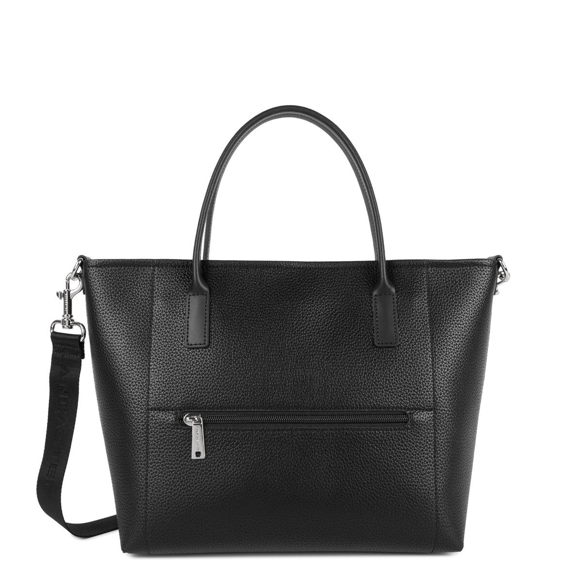 Sac cabas main MAYA DOUBLE KBA noir, LANCASTER