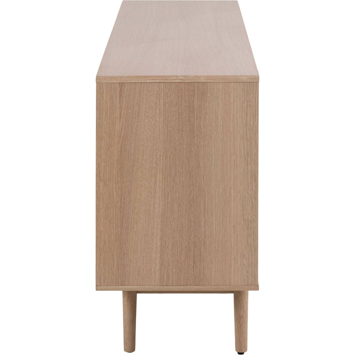 Commode style scandinave collection DORCHIS chêne clair pigmenté blanc, RECOLLECTION