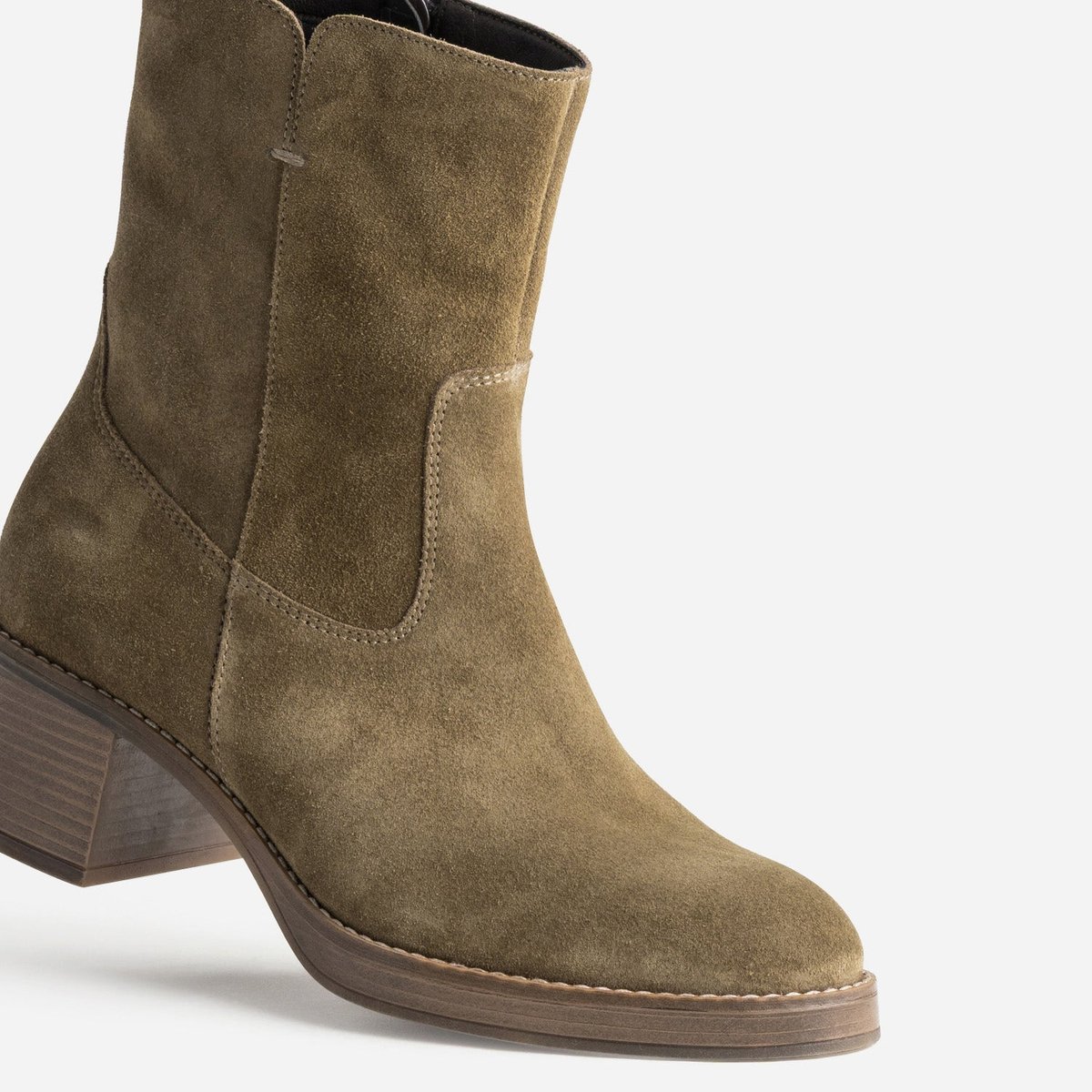 Boots À Talon en cuir NELY taupe, ERAM