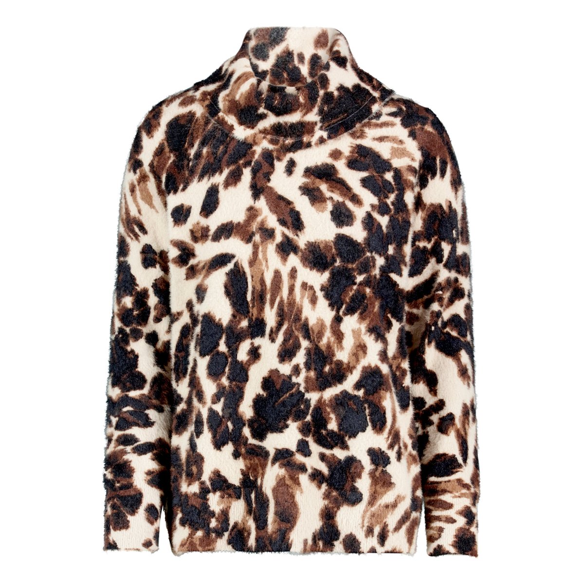 Pull-over en maille à col beige/noir, BETTY BARCLAY