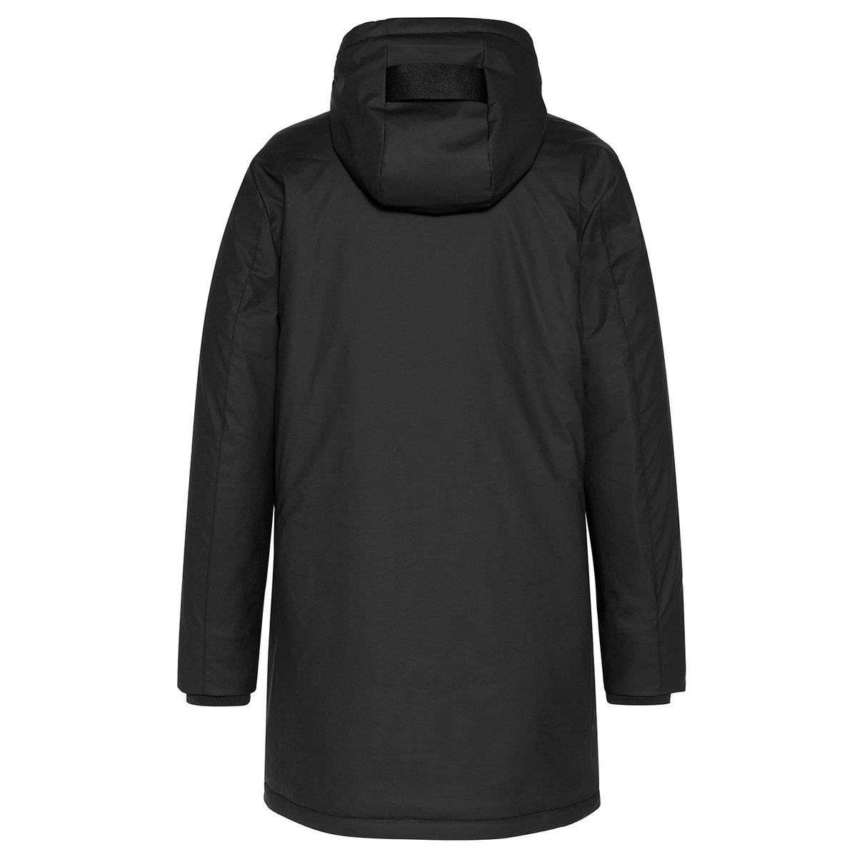 Coupe-vent long à capuche doublé sherpa noir, SCHOTT