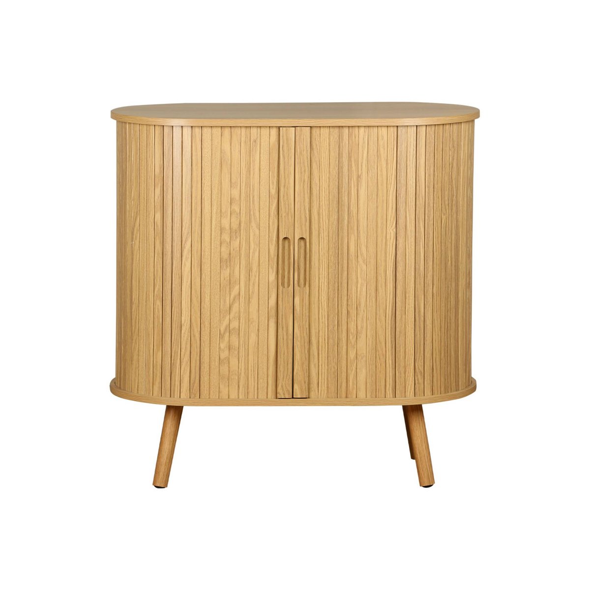 Buffet scandinave décor bois rainuré 2 portes coulissantes 80cm LEGACY naturel, SWEEEK