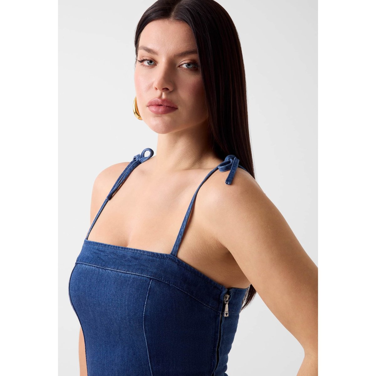 Denim Bodycon Dress bleu, GUESS