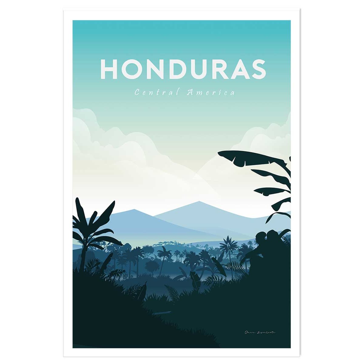 Affiche Voyage en Honduras affiche seule, HEXOA