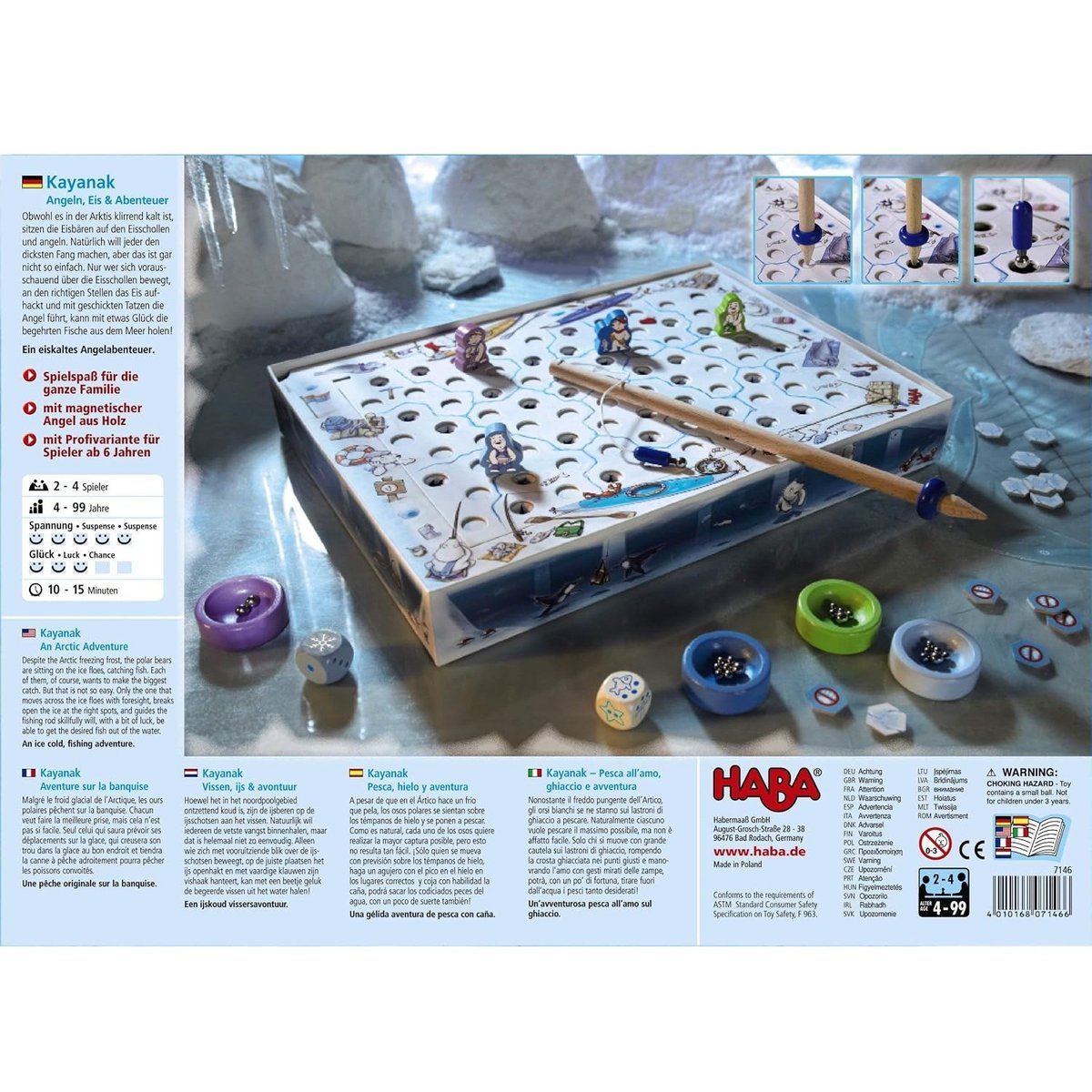 Jeu d'aventure sur la banquise Kayanak jaune, HABA