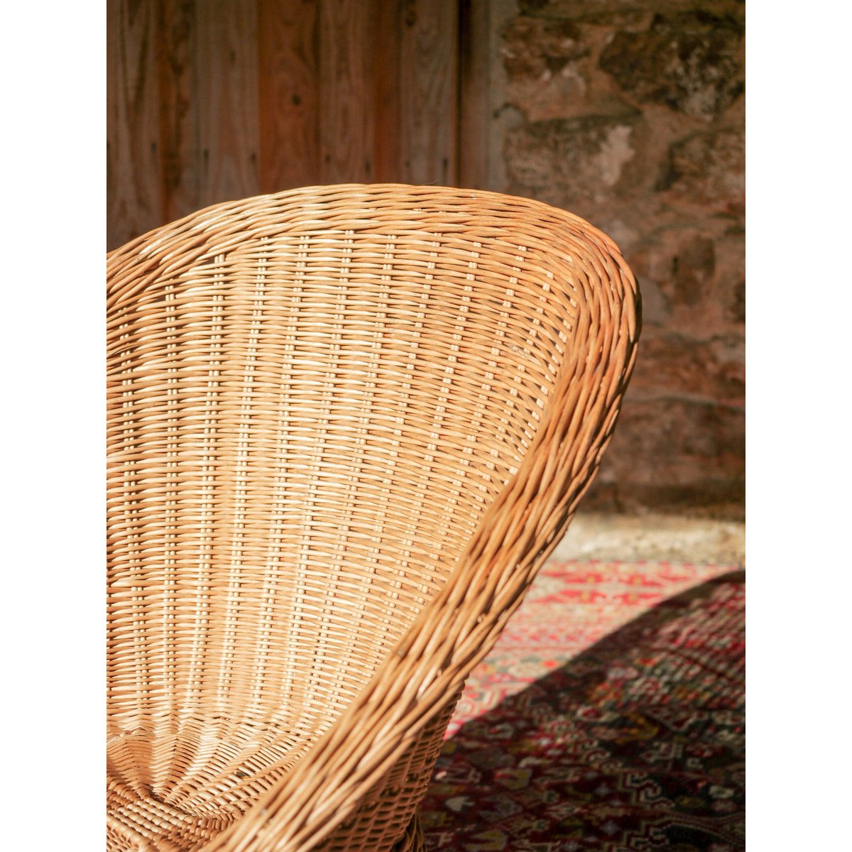 Fauteuil en osier Emmanuel N°34 - Bon état bois clair, DEBONGOUT