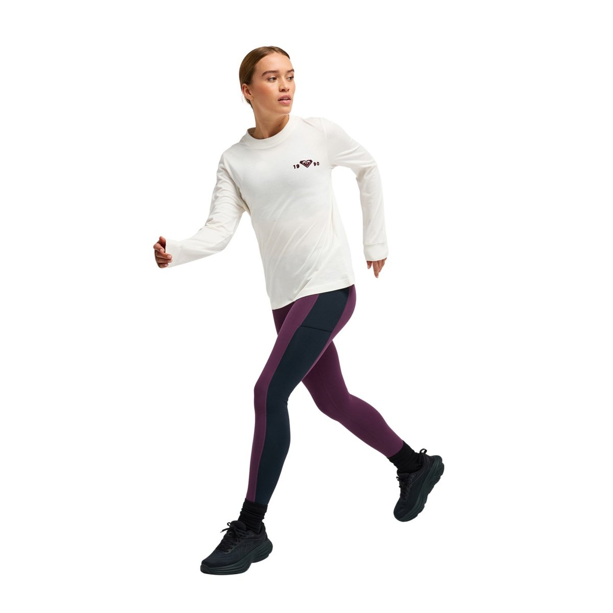 Haut de sport manches longues ESS ENERGY ELEVATED. blanc whisper white, ROXY
