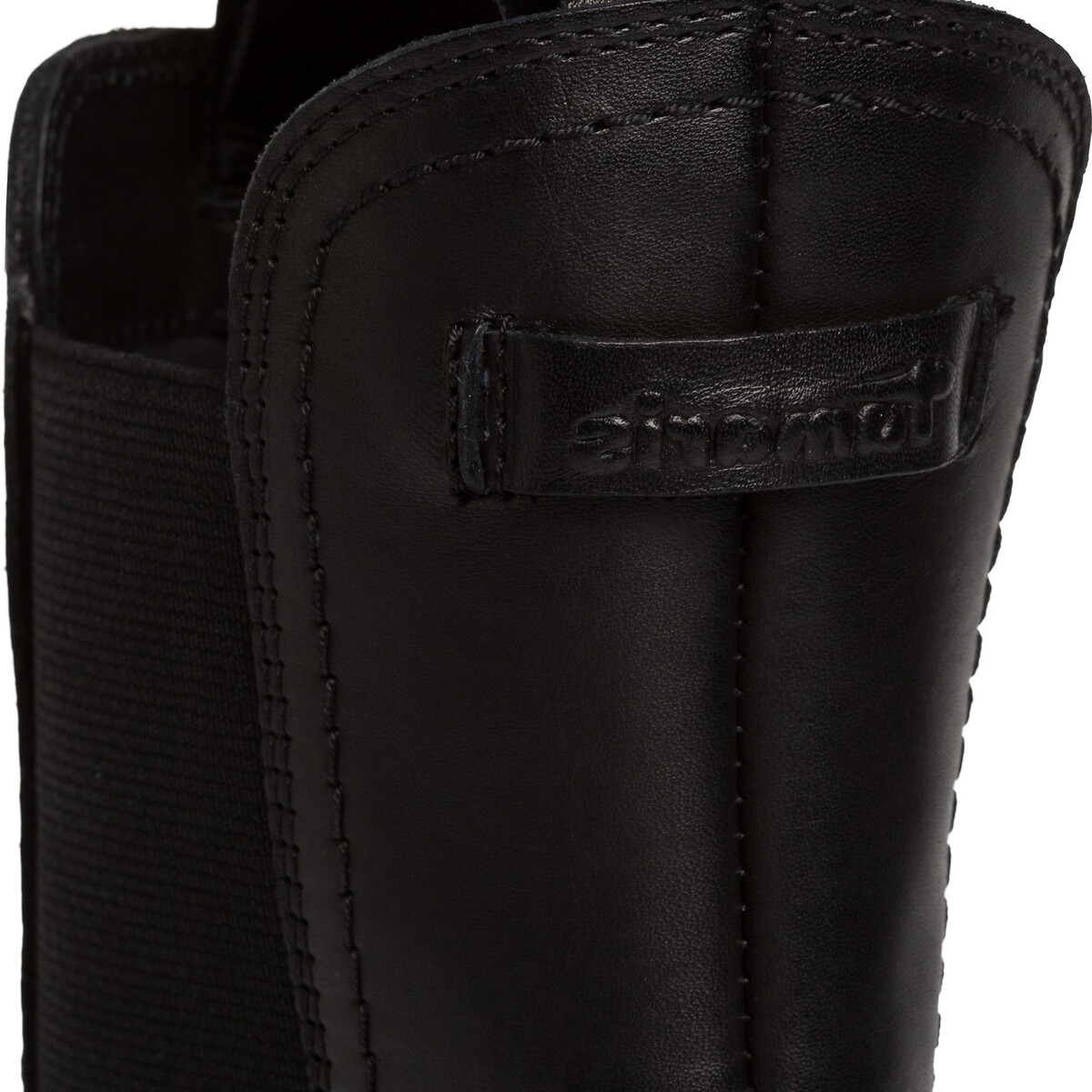 Boots chelsea en cuir noir, TAMARIS