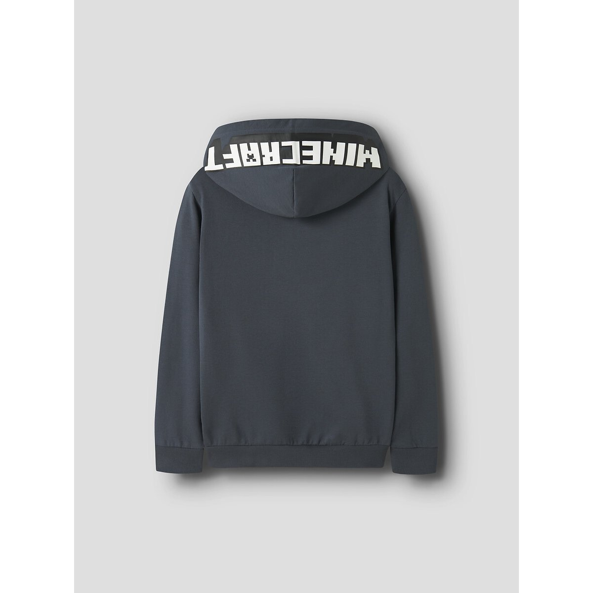 Sweat à capuche avec imprimé MINECRAFT, en molleton bleu grisé, NAME IT