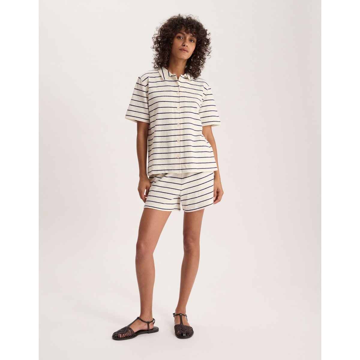 Chemise Nicia en coton noir, INES DE LA FRESSANGE PARIS