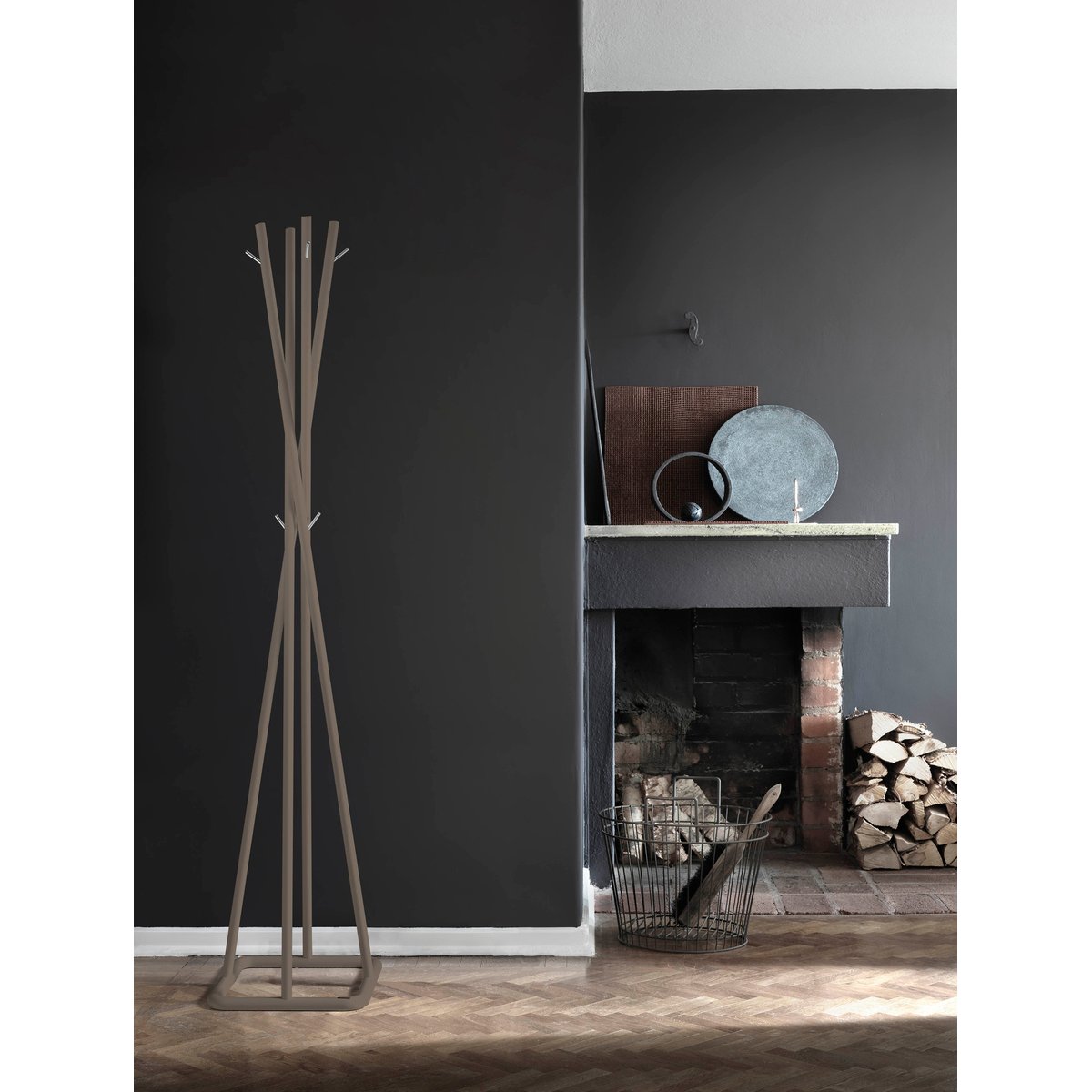 Porte-manteau en hêtre massif, INDIE moka, HERDASA