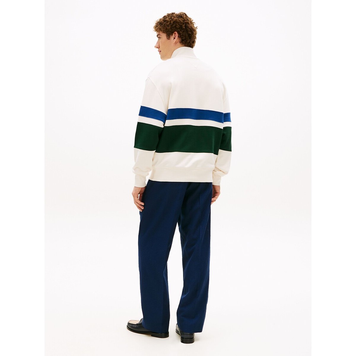 Sweat col demi-zippé Country Club ivoire, TOMMY HILFIGER