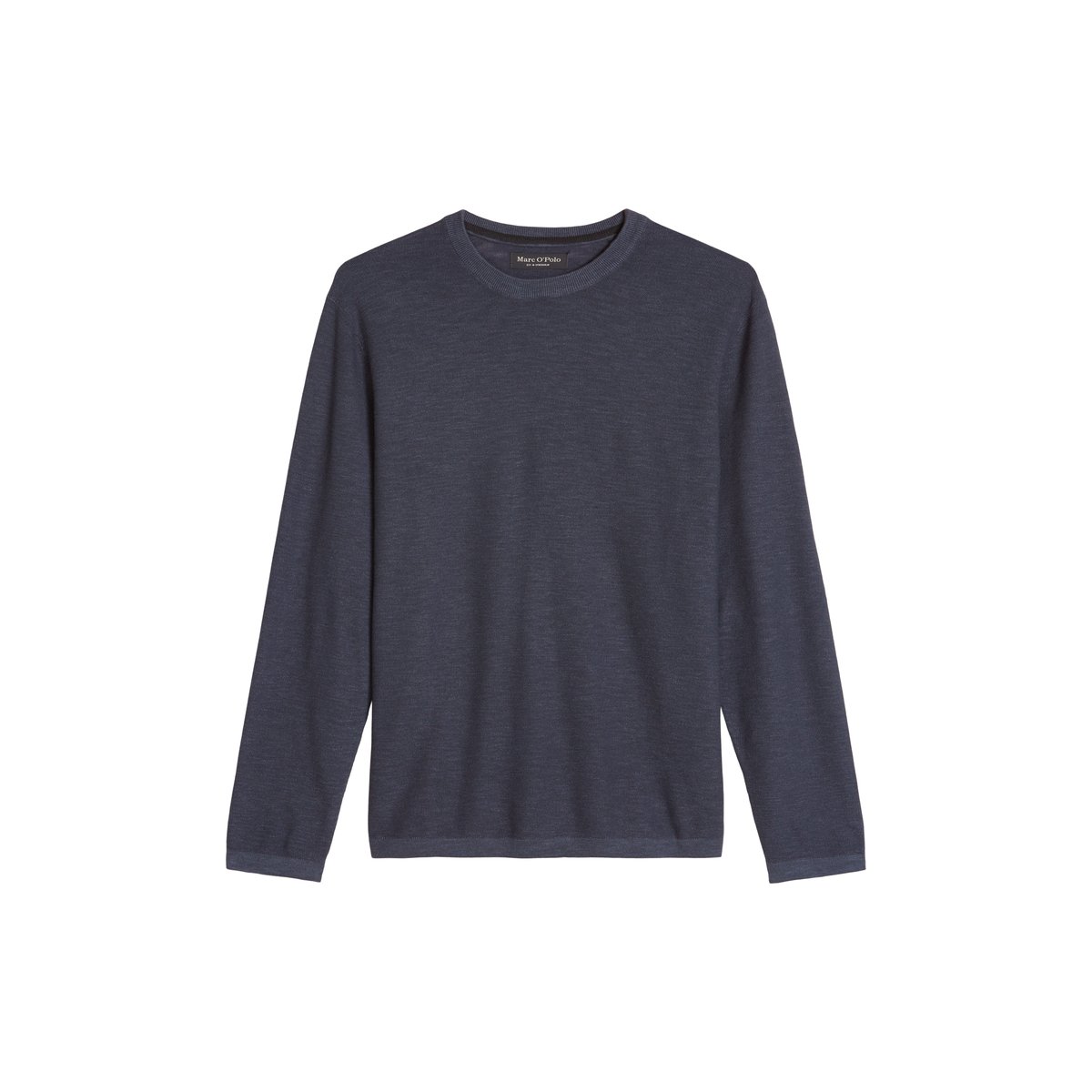 Pull-over regular en coton bio et en lin gris foncé, MARC O'POLO