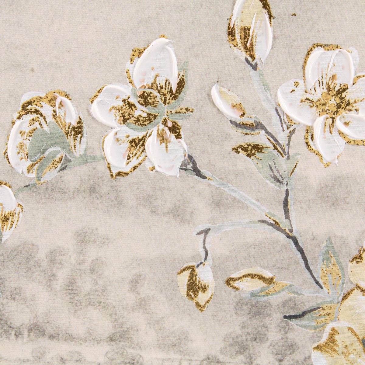 Toile encadrée Grue sauvage beige, doré, ART FOR THE HOME