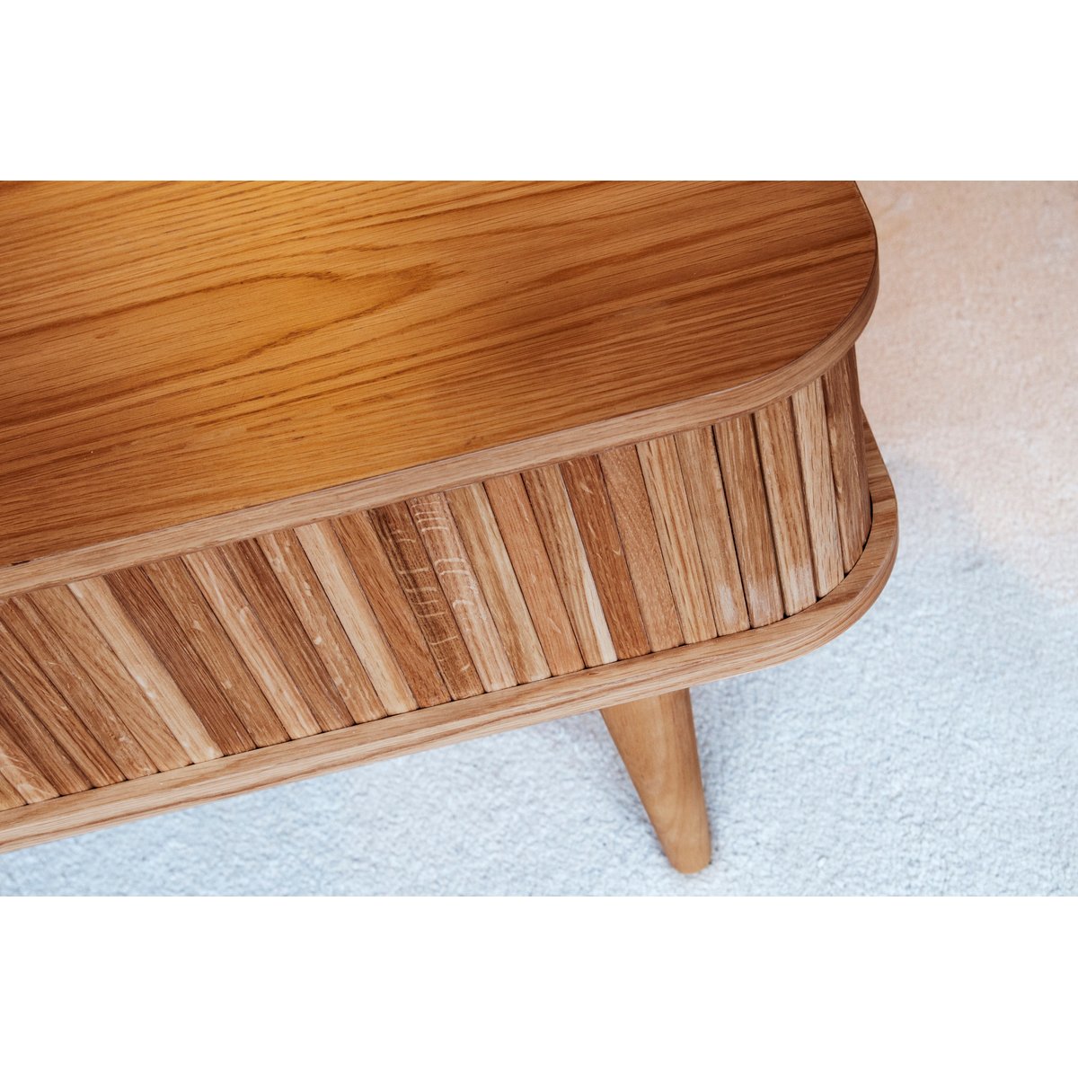 Table basse à rideaux en chêne RITZ bois clair, PRODUIT INTERIEUR BRUT