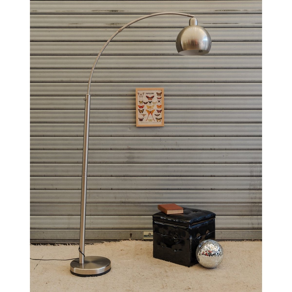 Lampadaire chromé Julien N°415 - Bon état argenté, DEBONGOUT