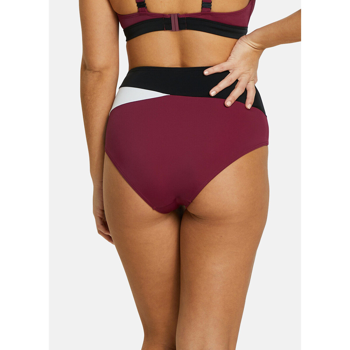 Beyond The Beach Full Bikini Bottoms with High Waist plum, SANS COMPLEXE