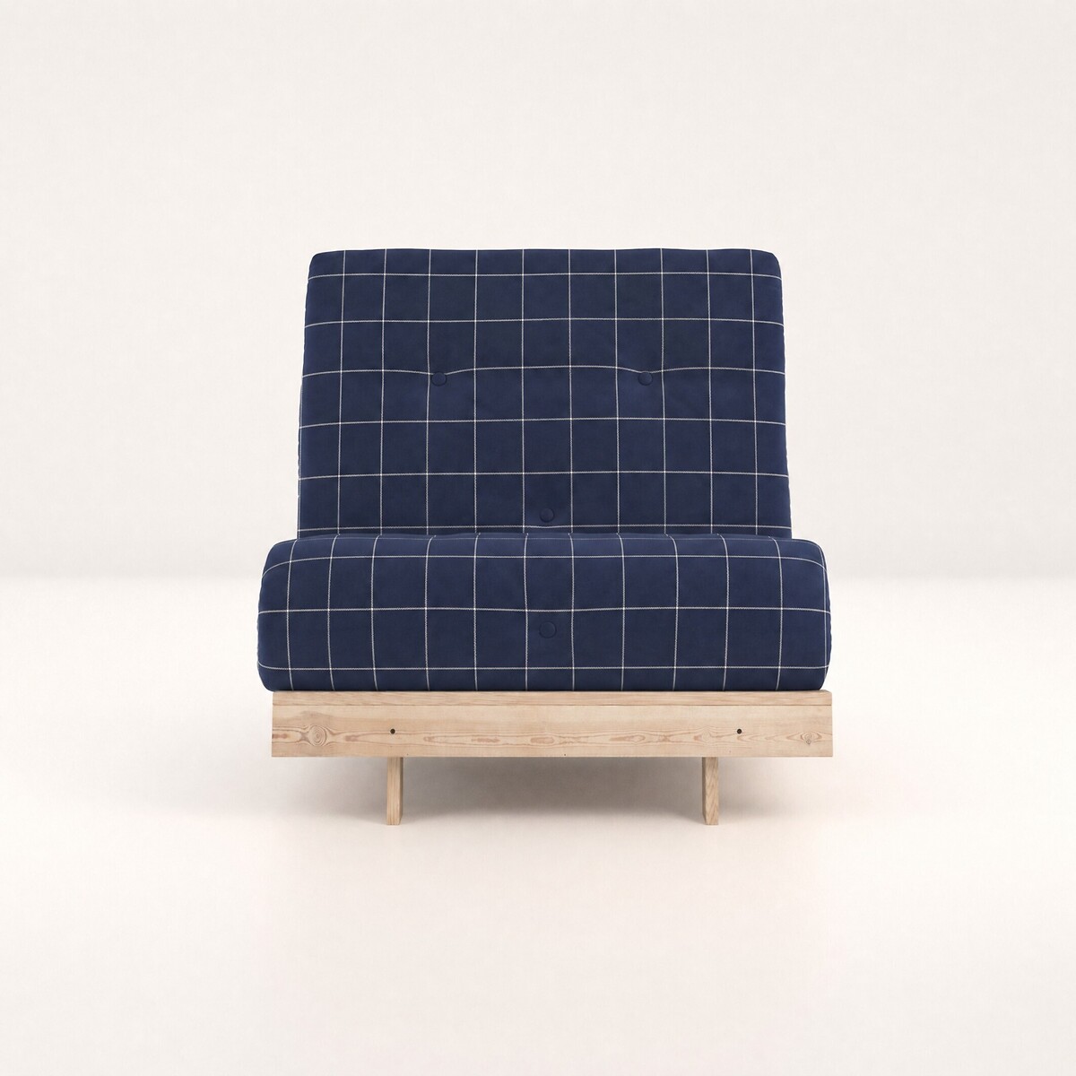 Nemuri Checkered Single Futon Sofa Bed navy, ÉDITÉ
