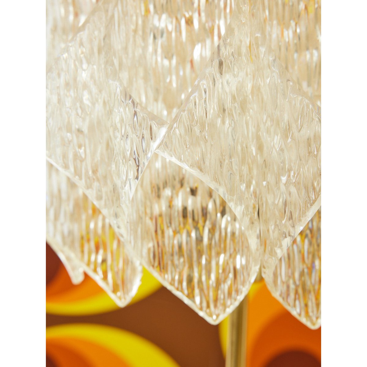 Lampadaire esprit scandinave en plexiglass Julien N°404 - Bon état doré, DEBONGOUT