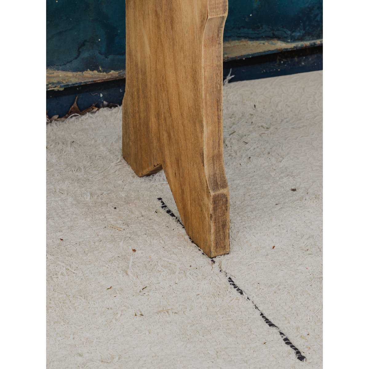 Banc de ferme en bois Antoine N°386 - Bon état bois clair, DEBONGOUT