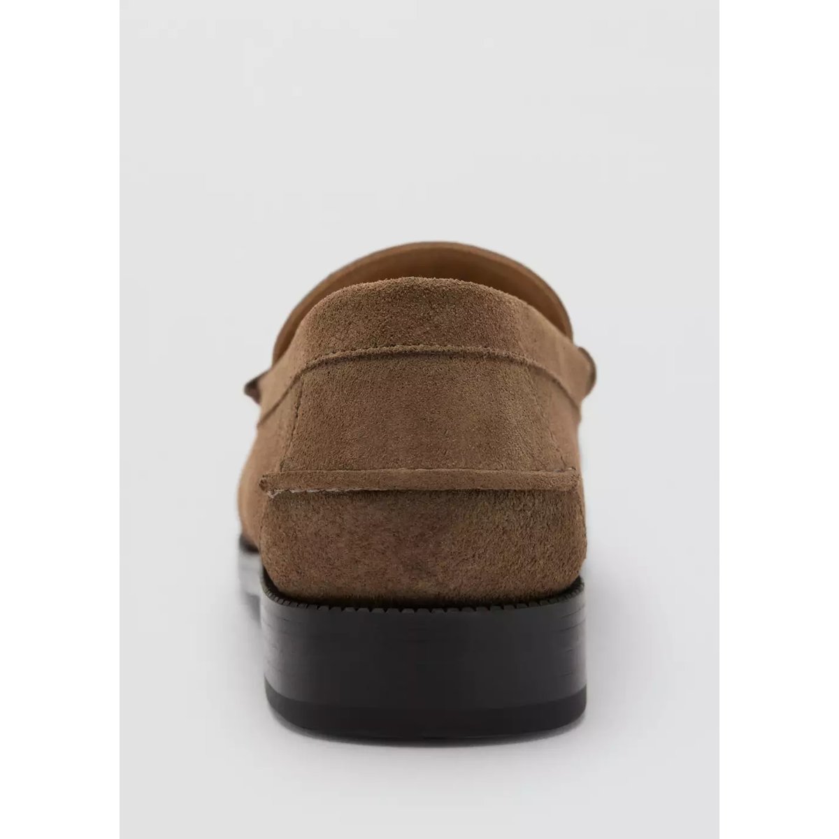 Mocassins découpe cuir suède marron clair/pastel, MANGO MAN
