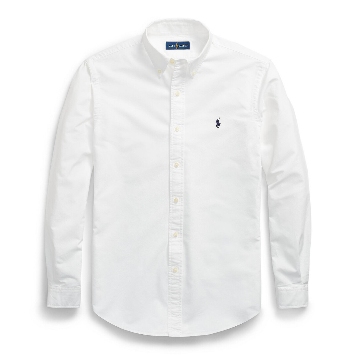 Chemise Oxford ajustée teinte en pièce blanc, POLO RALPH LAUREN