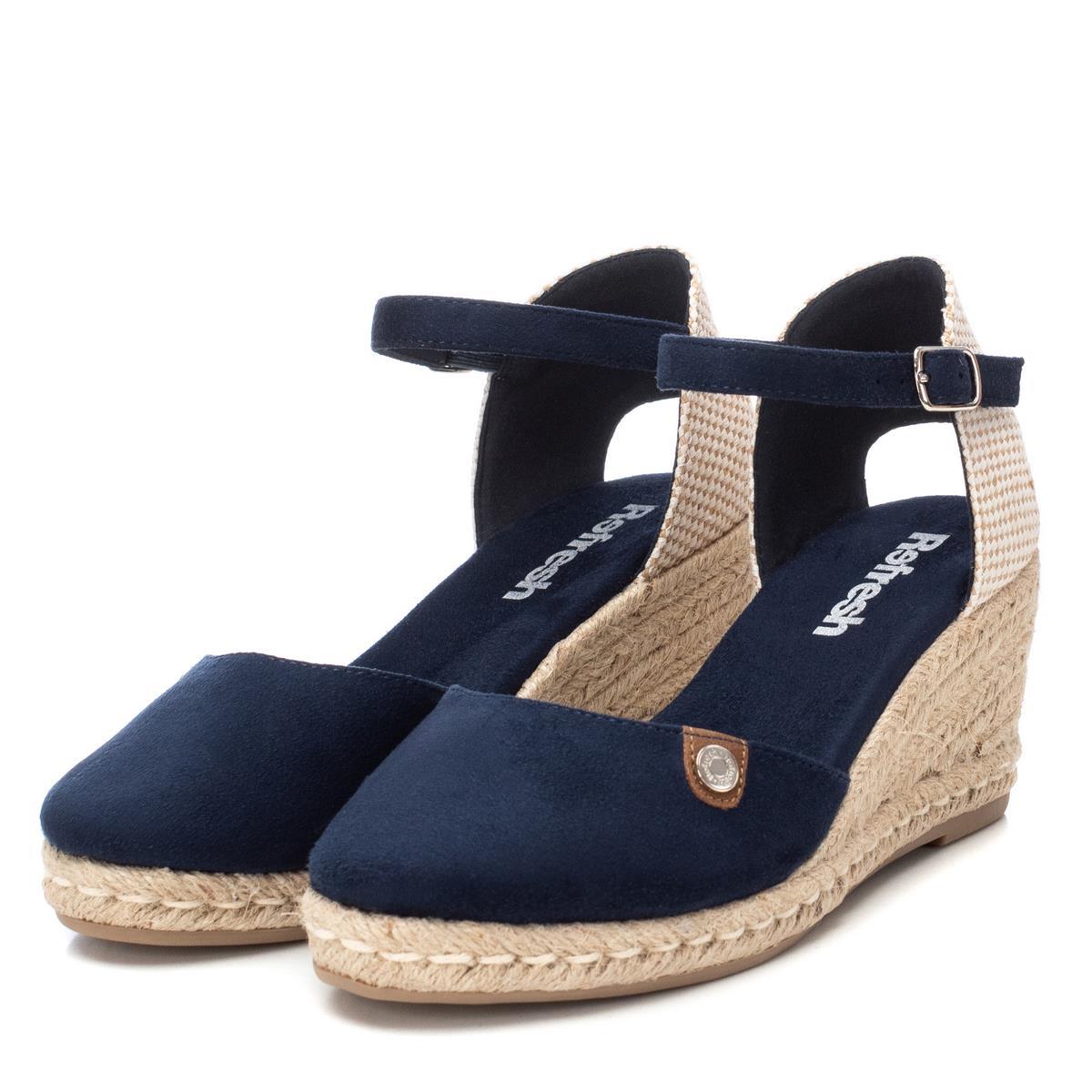 Chaussure Espadrilles Coin Décontractée Boucle bleu marine, REFRESH