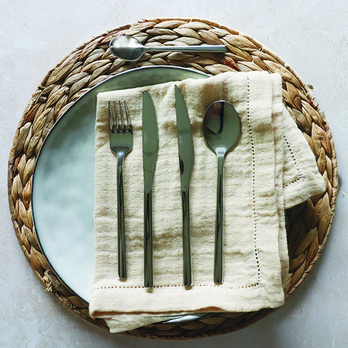Lot de 6 couteaux à steak en acier inoxydable, NATURE inox, OGO LIVING