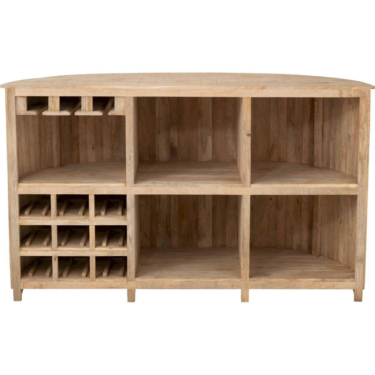 Meuble bar lounge en bois de manguier naturel, RECOLLECTION