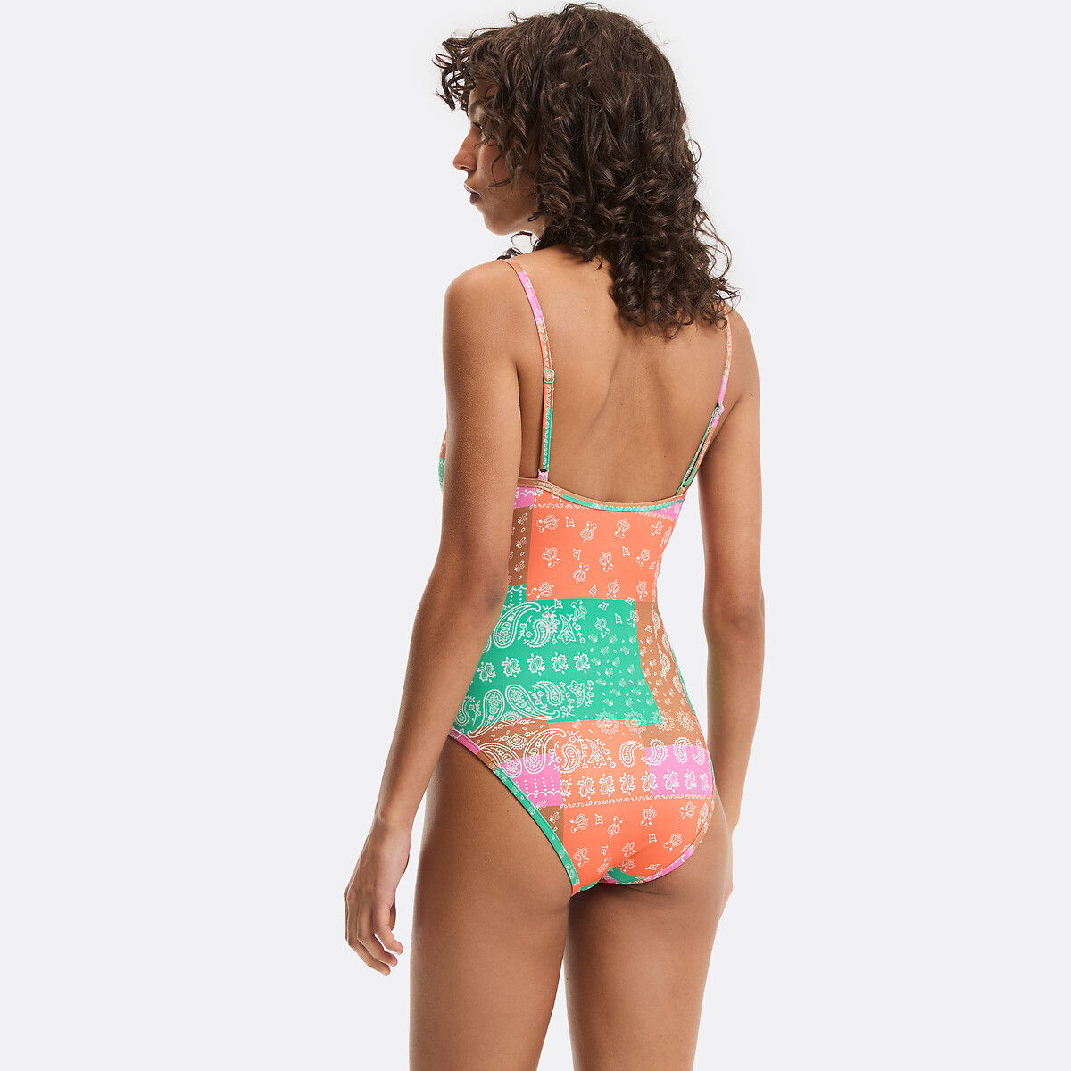 Maillot de bain 1 pièce, imprimé bandana imprimé, LA REDOUTE COLLECTIONS