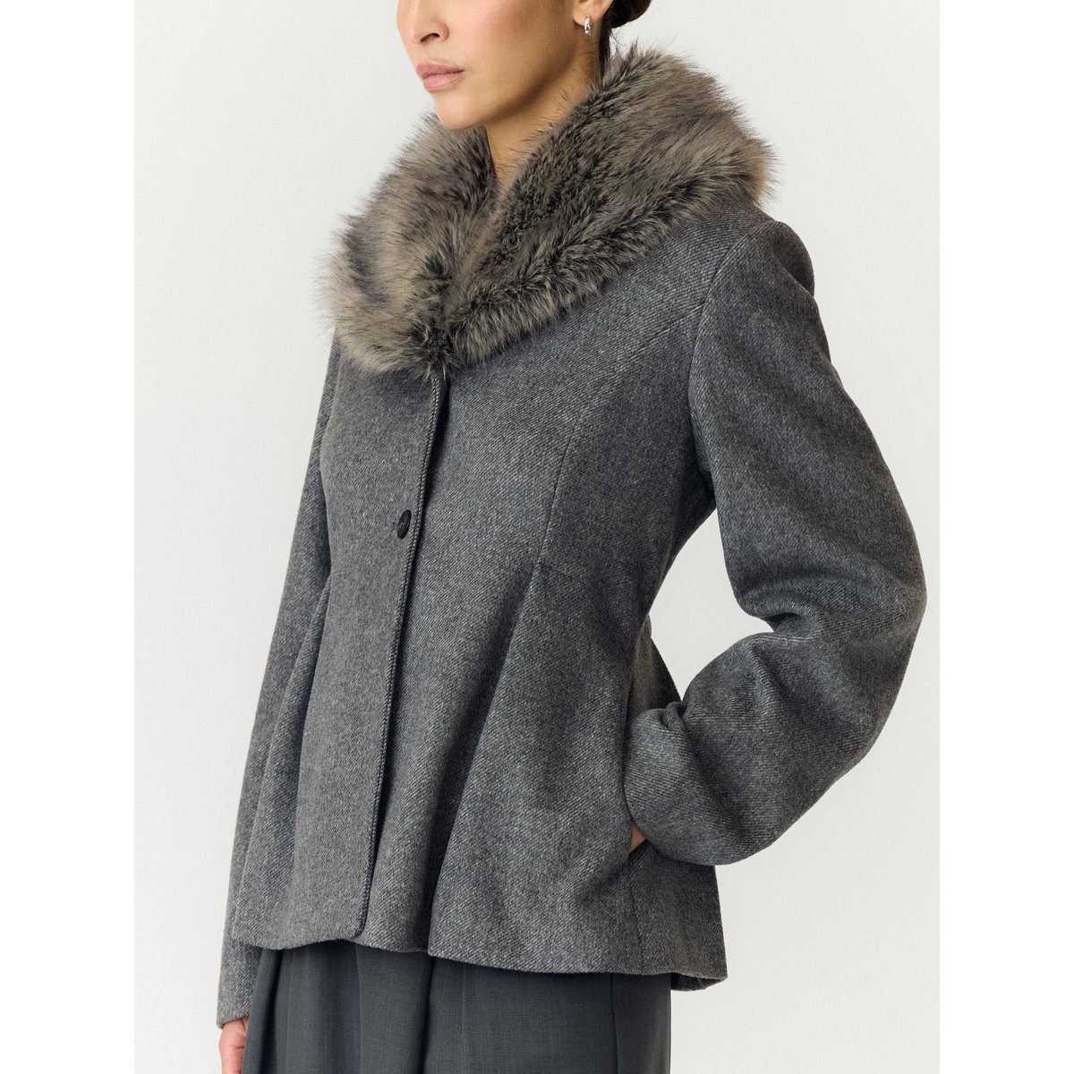 Veste gris - medium grey melange1, YAS