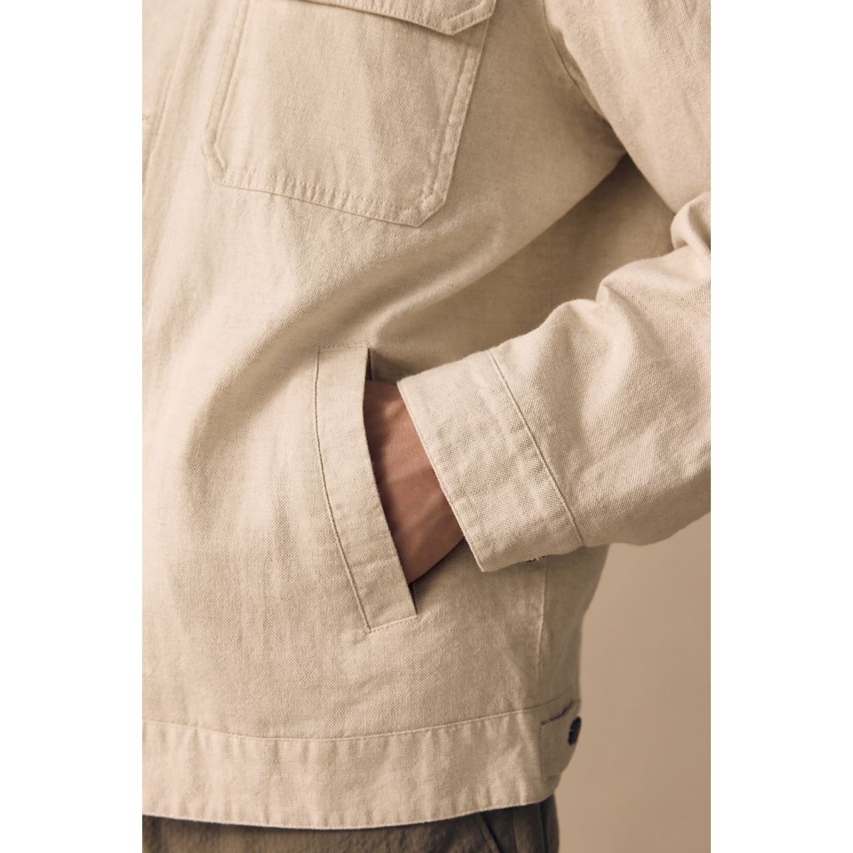 Veste-chemise légère en mélange naturel, NEXT