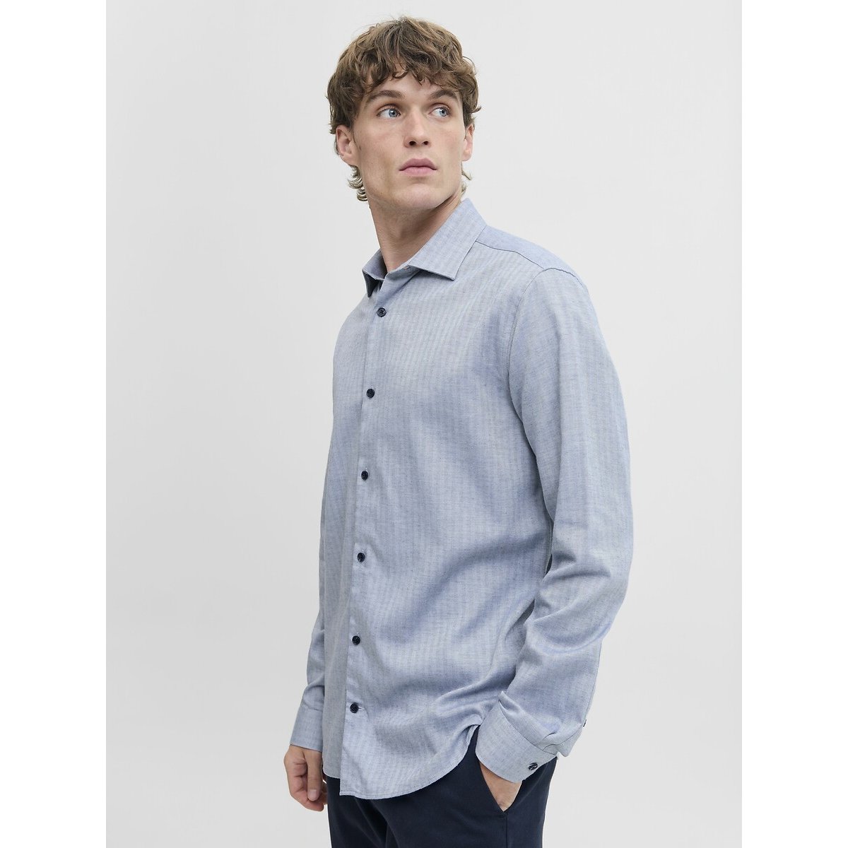 Camicia regular fit blu, JACK & JONES