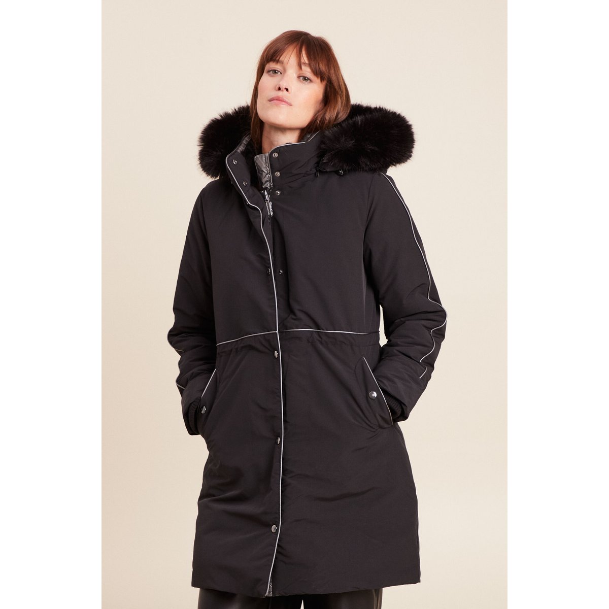 Parka à capuche manches longues noir, BREAL