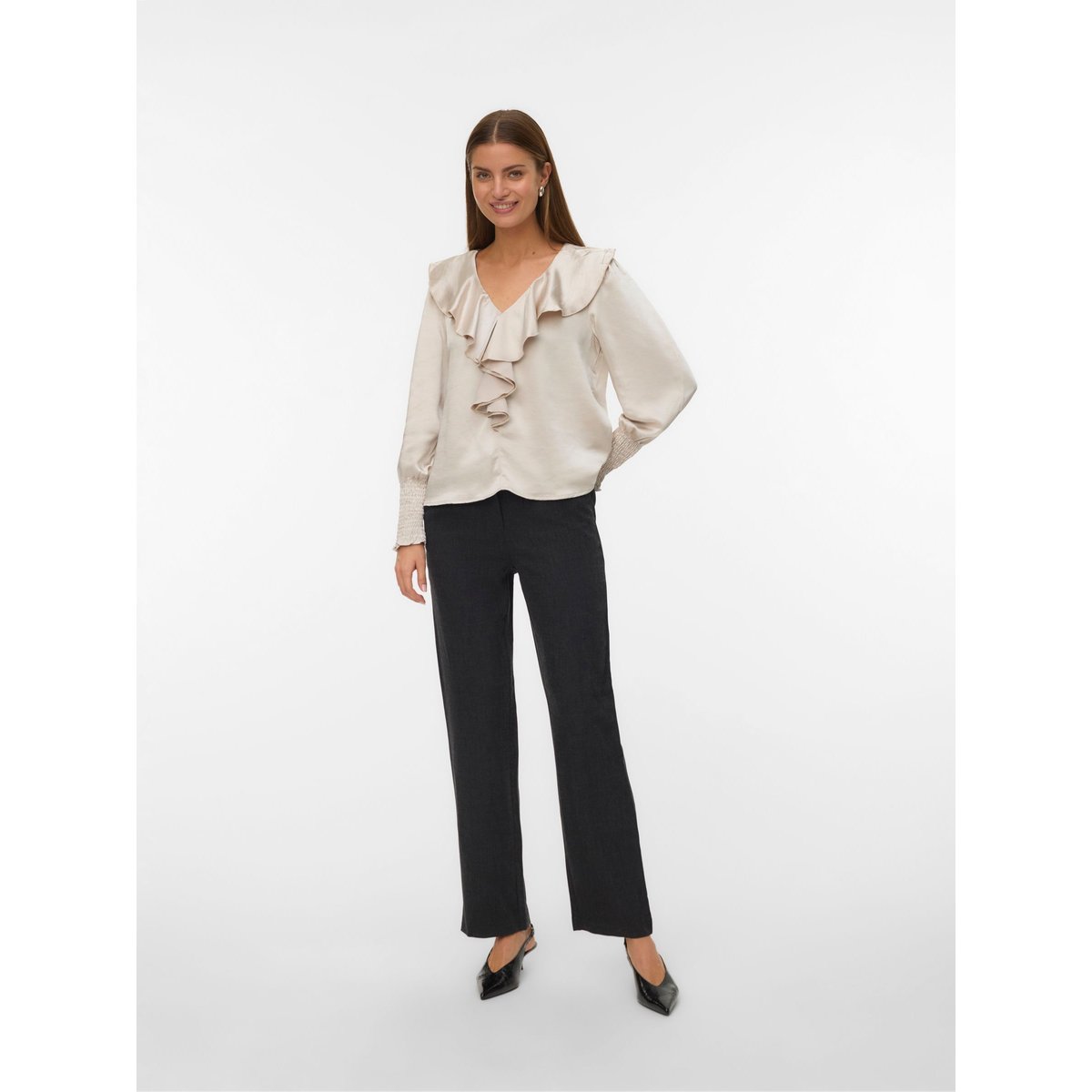 Pantalon De Tailleur dark grey melange, VERO MODA
