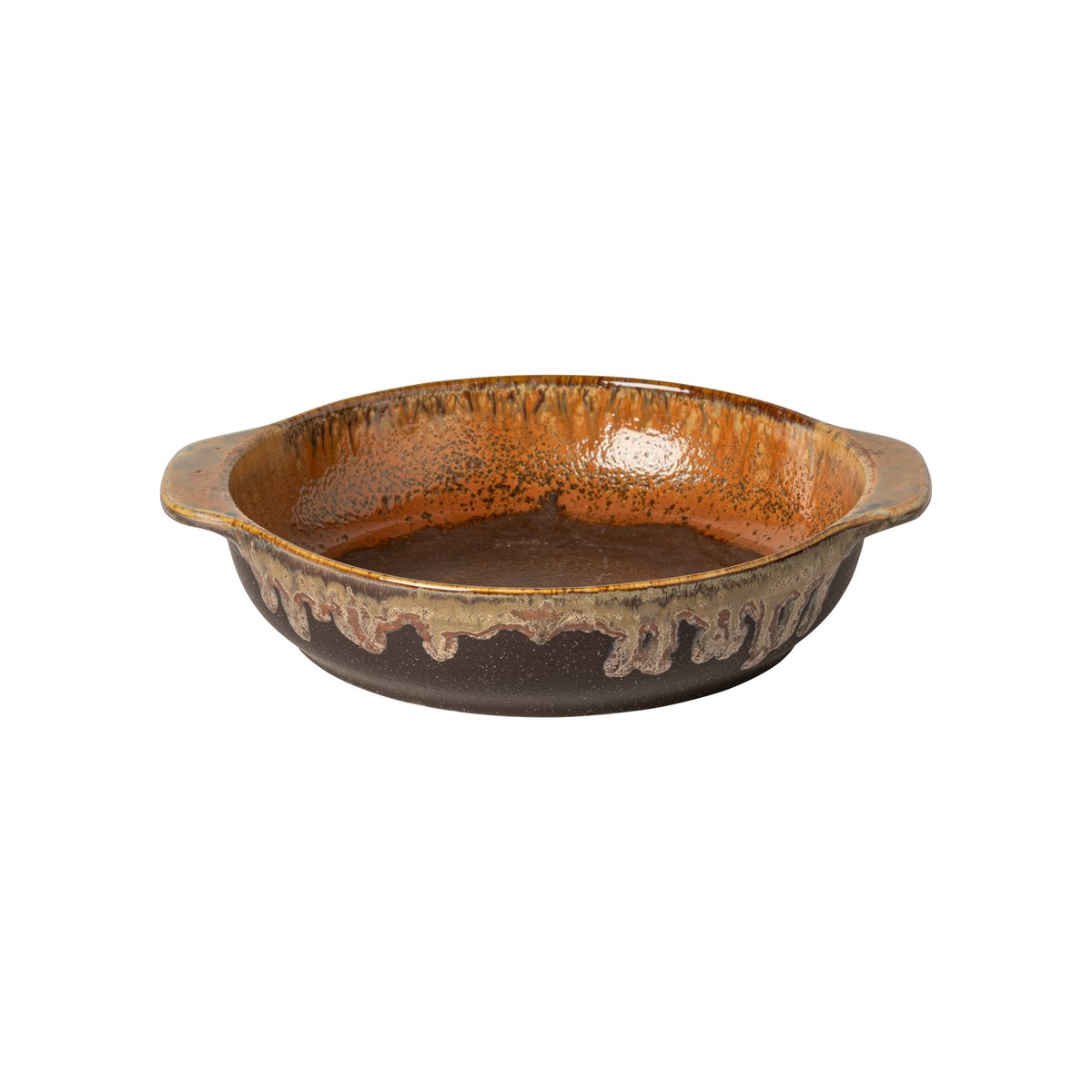 Assiette à Soupe/Pâtes avec Anses Poterie, Casafina by COSTA NOVA mocha brown, COSTA NOVA