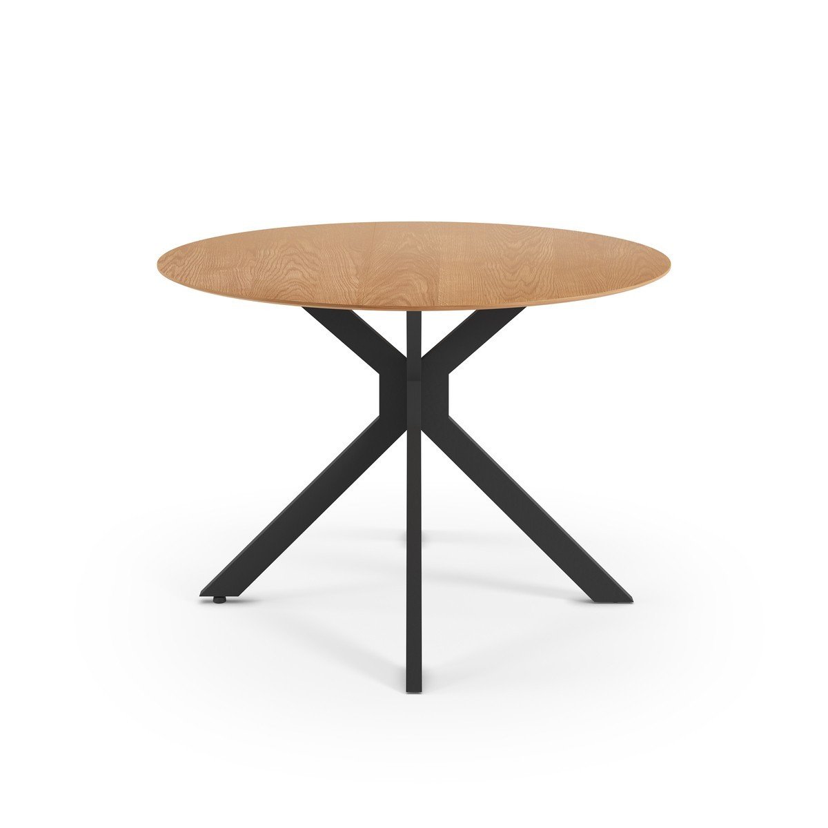 Table ronde pliante et pieds en métal - NELLY bois clair, CALICOSY