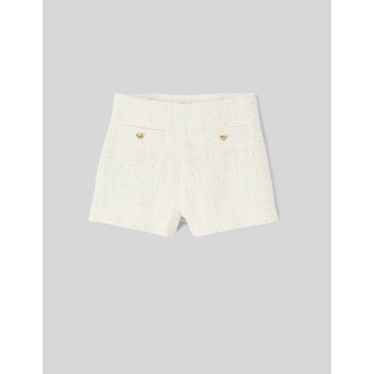 Short habillé texturé blanc écru, BZB