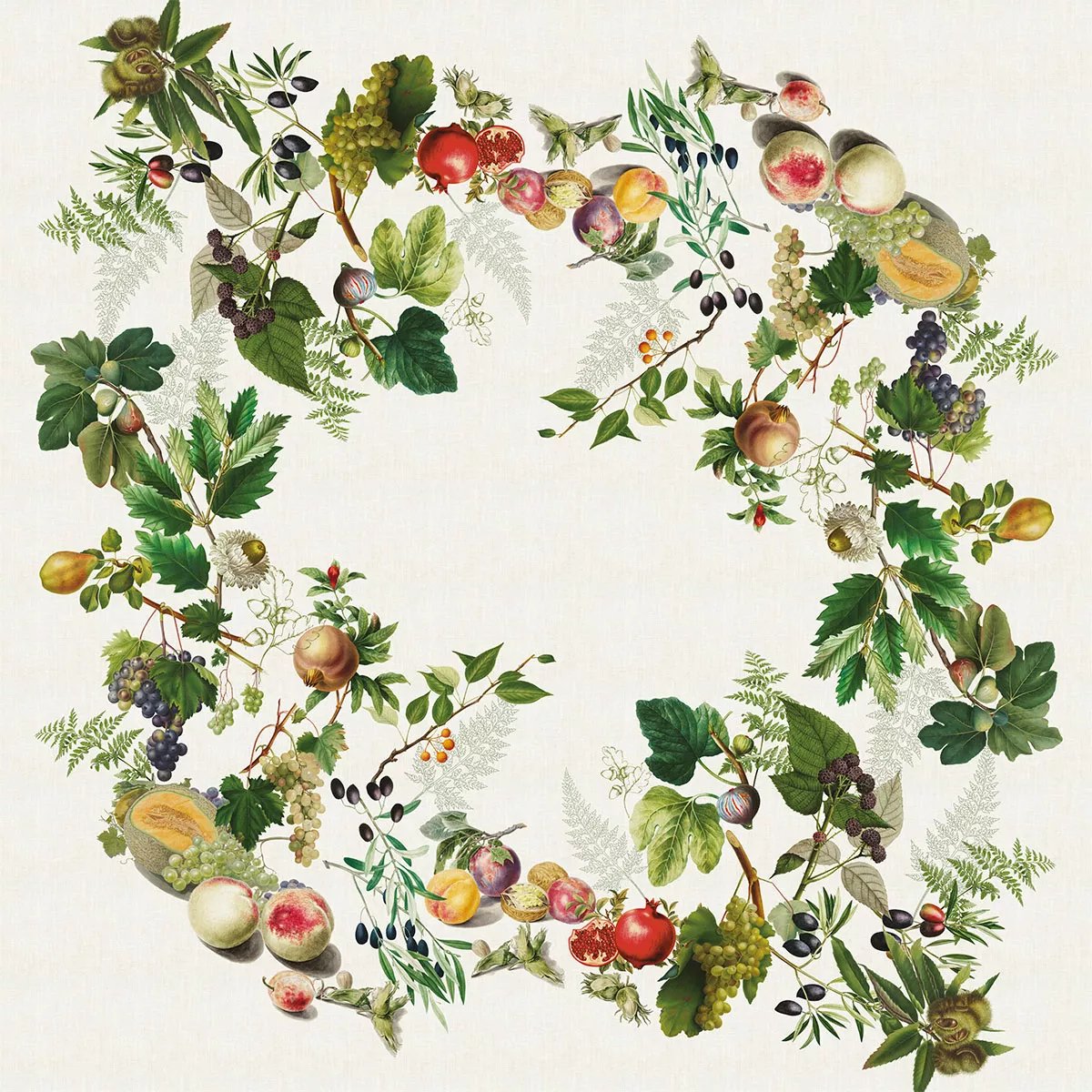 Nappe lin & coton lavé ABONDANCE D'AUTOMNE naturel, GARNIER THIEBAUT