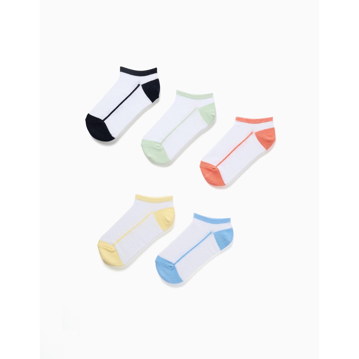 5 paires de socquettes avec détails contrastés multicolore, ZIPPY