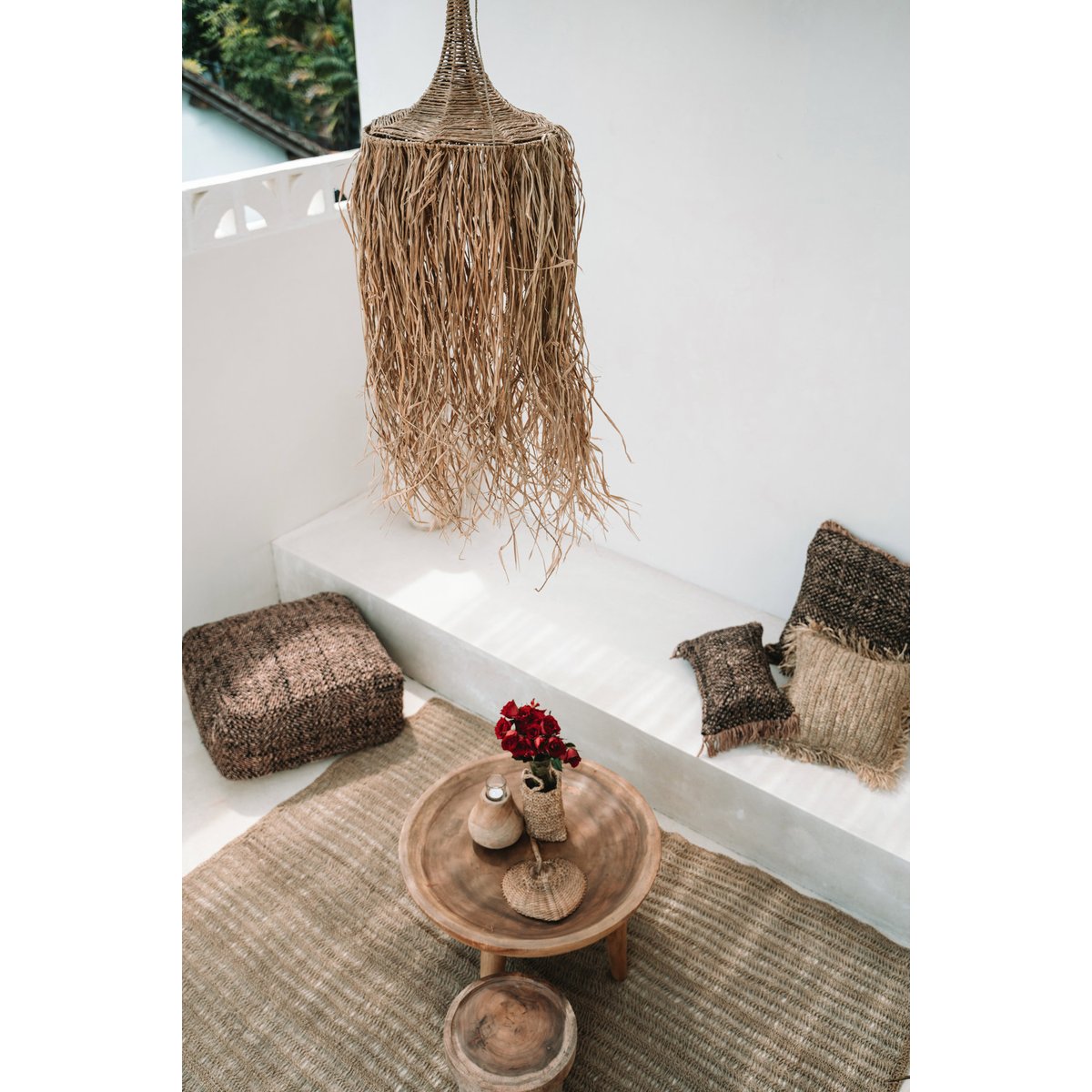Suspension en rotin HANOLULU beige, BAZAR BIZAR