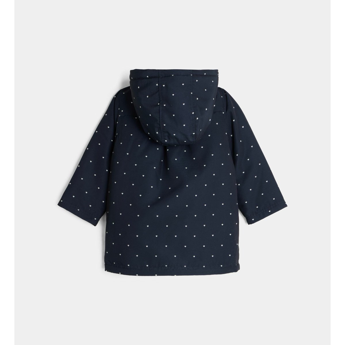 Parka kadele capuche fantaisie écru et bleu, CADET ROUSSELLE