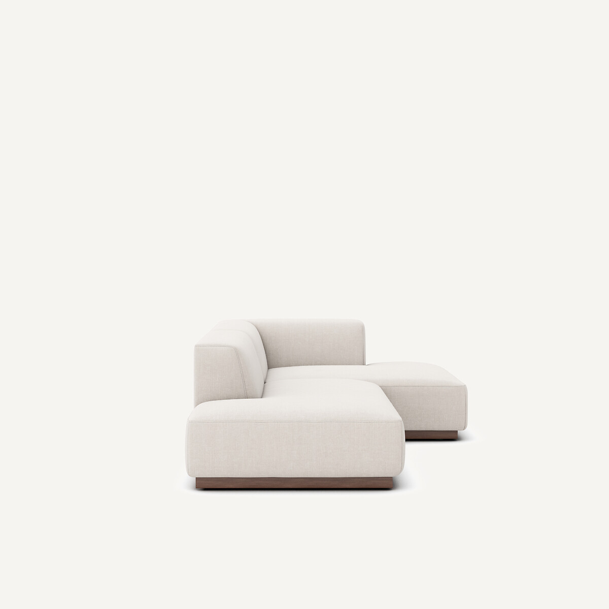 Canapé d'angle droit, en coton et lin, JACOPO beige, AM.PM