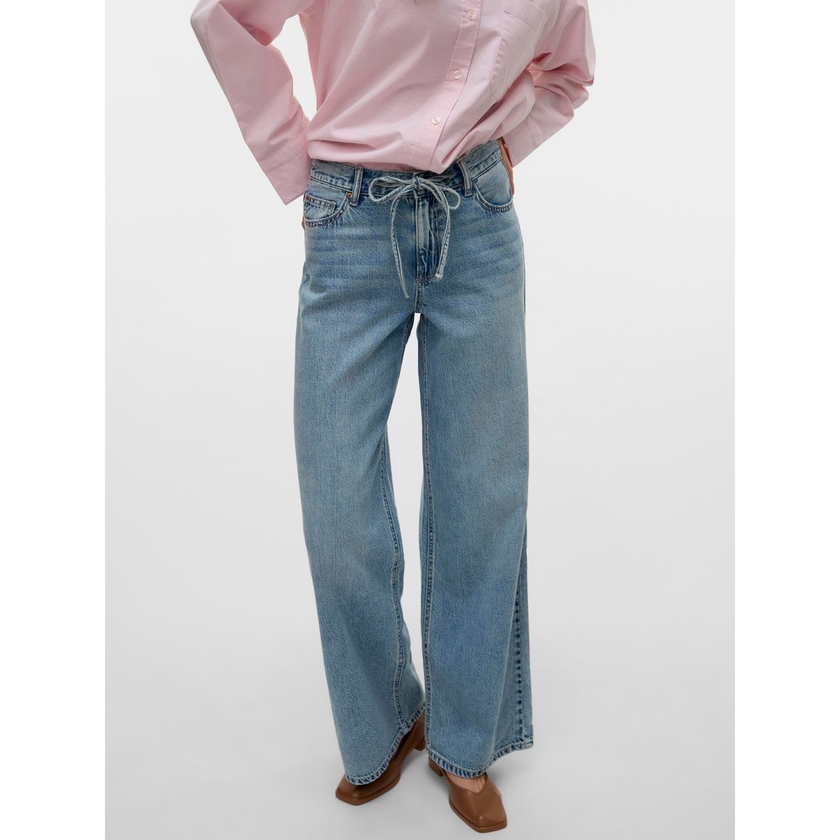 Jean À Coupe Large medium blue denim, VERO MODA