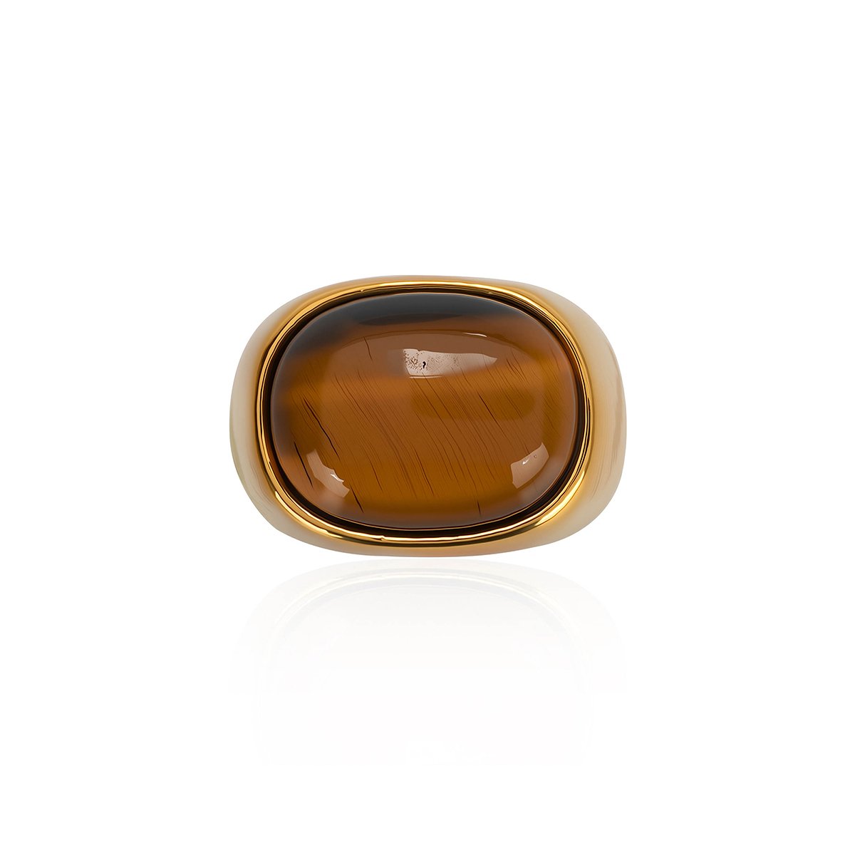 Bague chevalière avec cabochon CESSIA ambre, HIPANEMA