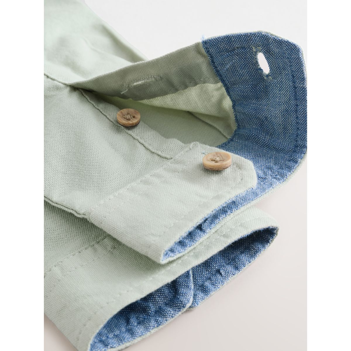 Chemise oxford à manches longues caractère vert, NEXT