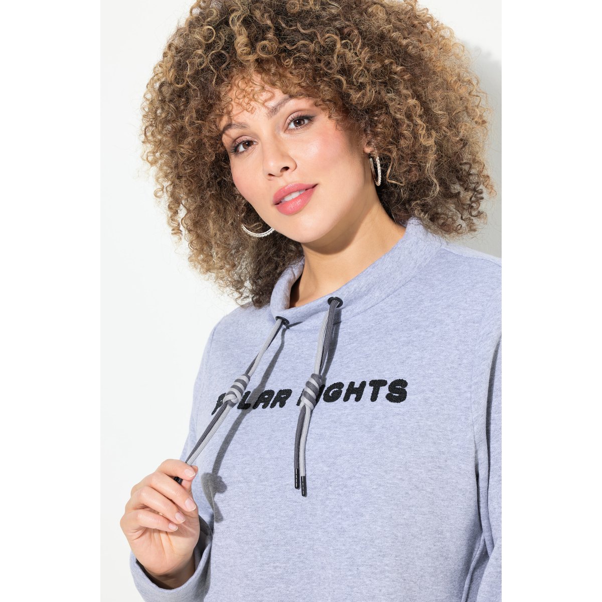 Pull à message gris clair chiné, ULLA POPKEN
