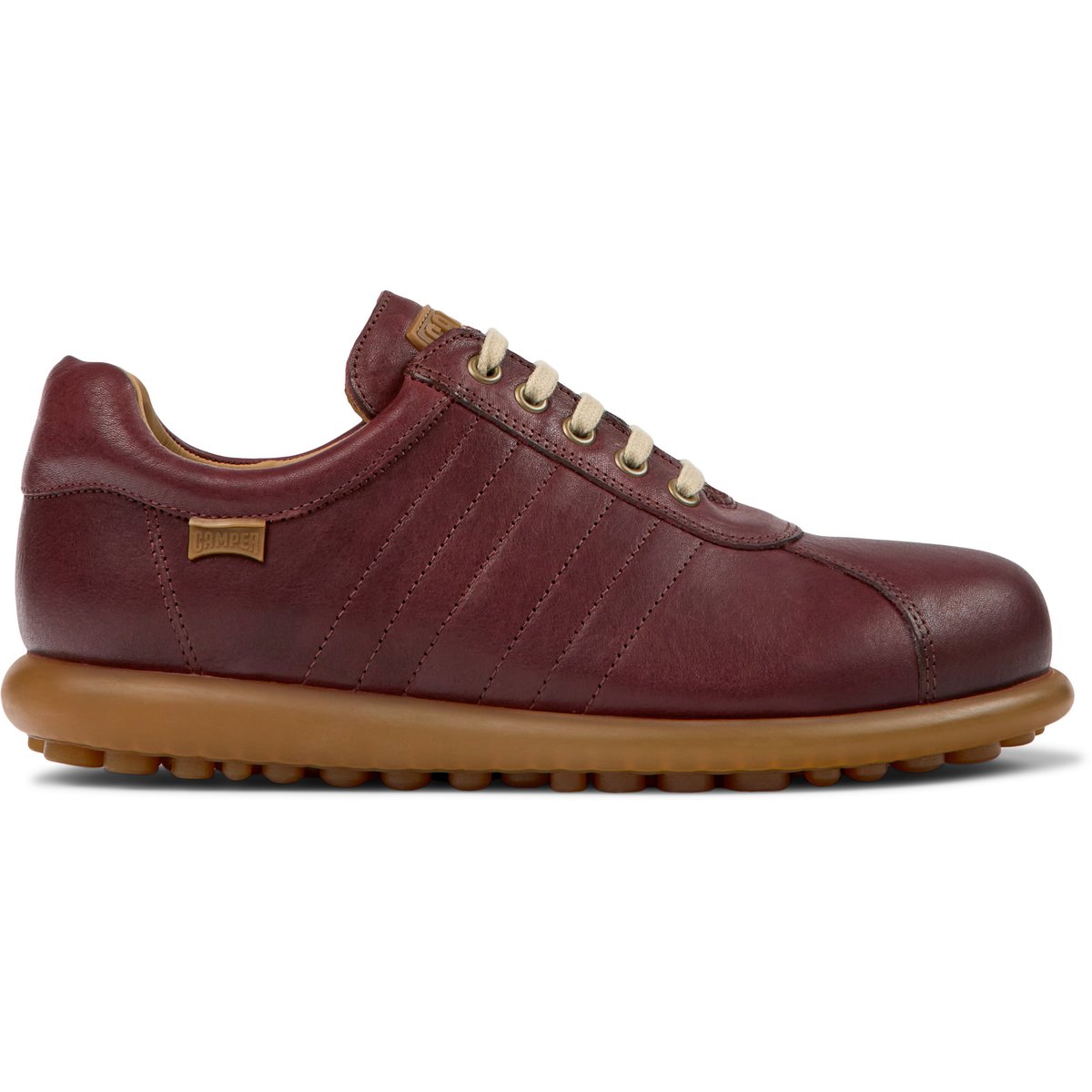 Baskets cuir Pelotas marron foncé, CAMPER