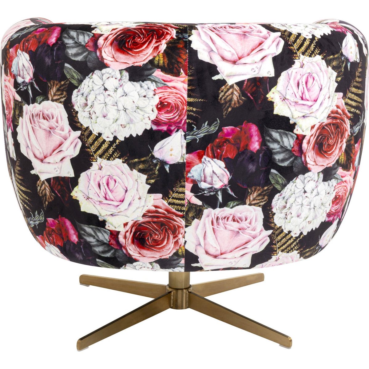 Fauteuil pivotant roses rose, KARE DESIGN